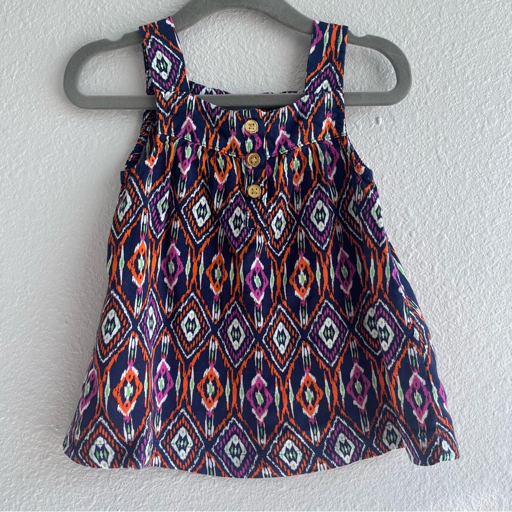 Carter’s toddler girl tribal print navy tank top